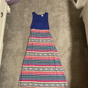 Purple and printed dress size 8